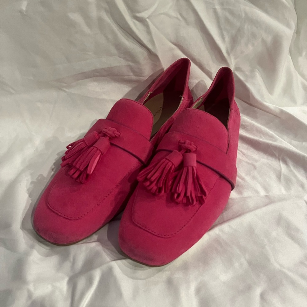 Stuart Weitzman loafers hot pink